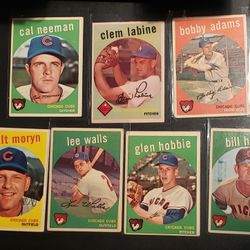 (7) 1959 Topps Baseball Cards