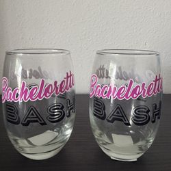 12 - Bachelorette Bash Stemless Wine Glasses