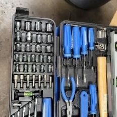 Hartman 148 piece tool set general household hand tool key with case slightly Used