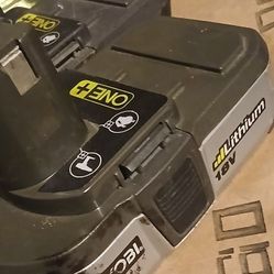 TWO(2)   Ryobi ONE+  18v 2.0 A.h.   Lithium ion battery.(w/charger Freeee)