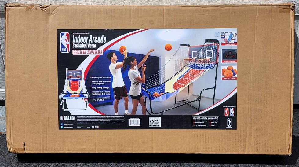 NBA Licensed Foldable Indoor Arcade Basketball Game