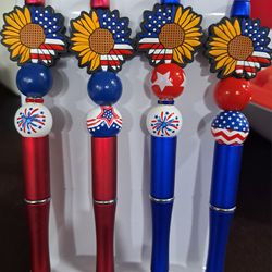 American Flag Sunflower Pens