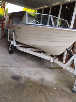 1967 Harvey 16 Ft Aluminum Fishing Boat Lake/Sea