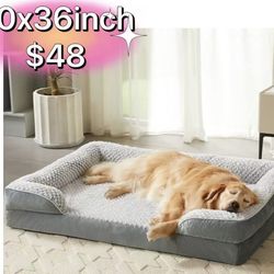 😀 Orthopedic Dog Bed for Large Dogs, Egg Crate Foam Bed for Large Dogs, Equipped with Removable Waterproof Pillow Cover and Anti-Slip Bottom