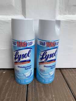 (2) 12.5oz Lysol Disinfectant Spray brand new This is for 2 cans, brand new