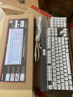 Full-Size Mechanical Gaming Keyboard-White Color 