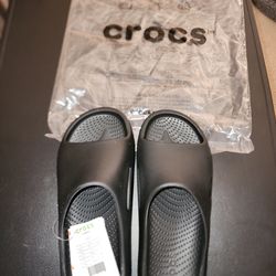 Brand New Crocs Mellow Recovery Slides Black Grey Bone & White Available