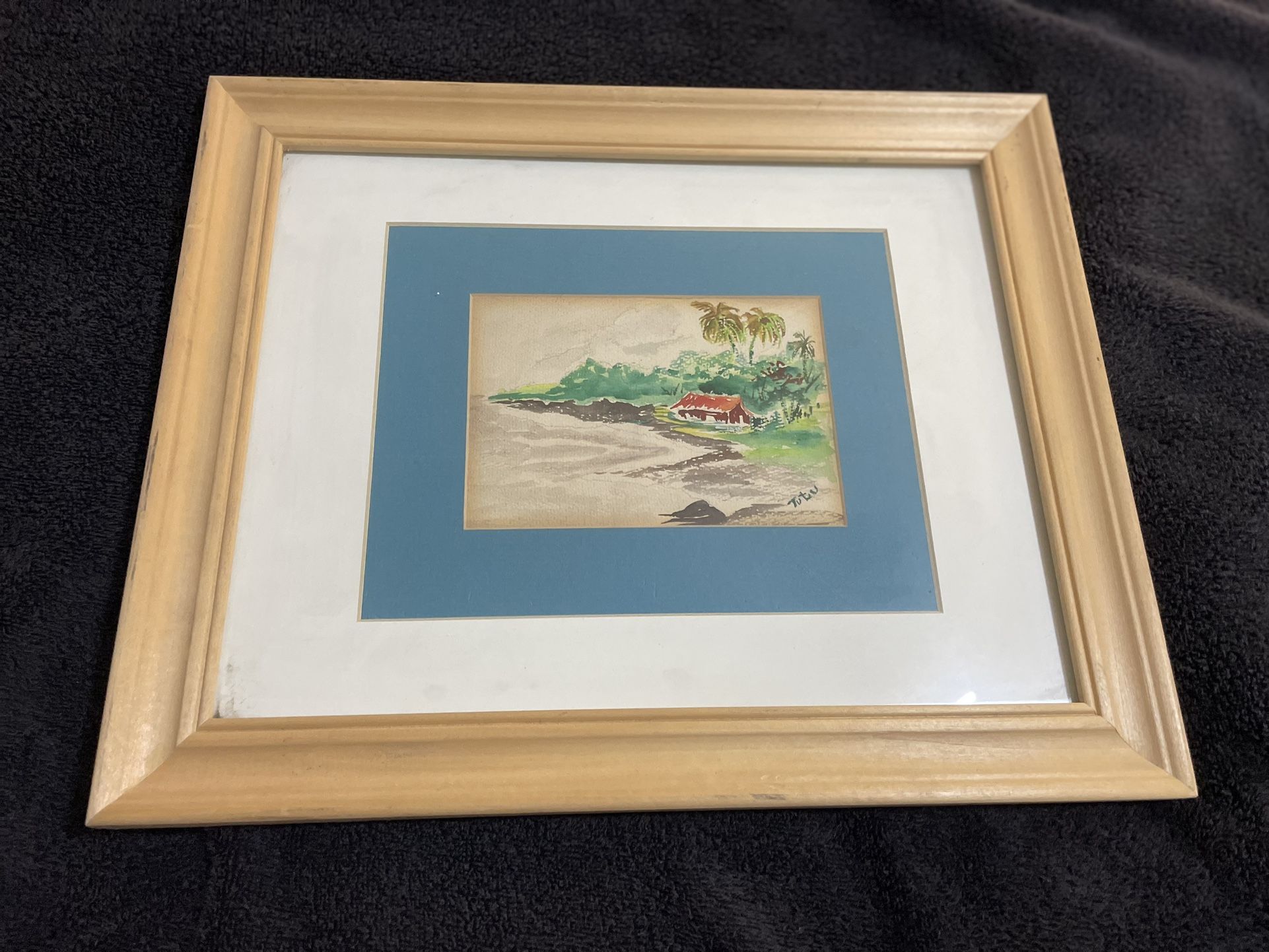 Hawaiian Hut Painting By Tutu.