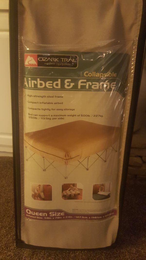 An Ozark Trail Queen Sized Collapsible Bed Frame And Air Mattress Open In The Appcontinue To Mobile Website