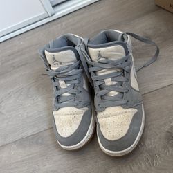 Nike Air Jordan’s mid grey beige kids size 4y or 6women