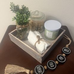 Farmhouse Laundry Room Trays 