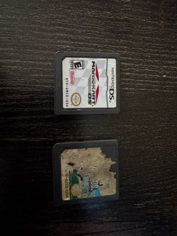 Mario Kart DS + New Super Mario Bros. – Nintendo DS Games – Tested Working (1 Cart Damaged Label)