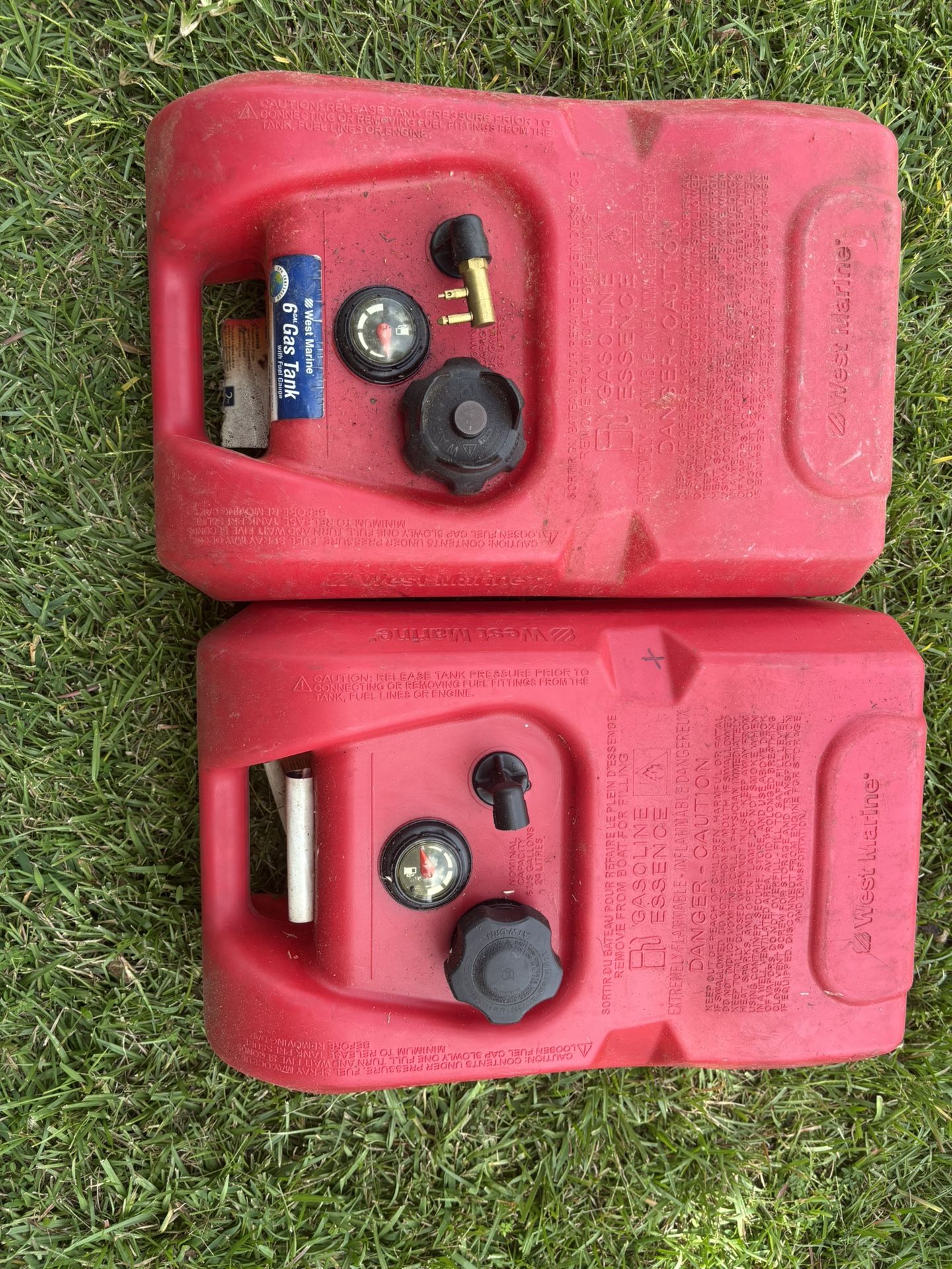 2 Marine Gas Tanks 6gal