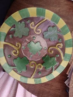 15" Clover Leaf Glass Bowl