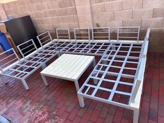Outdoor Sectional Sofa Set with Coffee Table