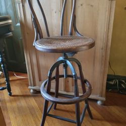 Tall Antique Desk Or Drafting Stool