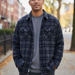 Soul Plaid Corduroy Shirt Mens Size Large Long Sleeve Button Up