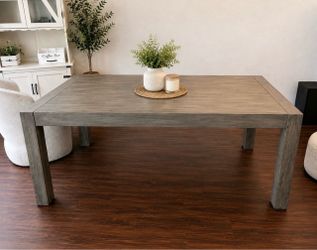 Gray Wood Dining Table