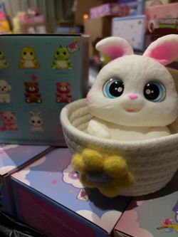White bunny Squishie with basket