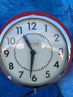 Vintage red clock