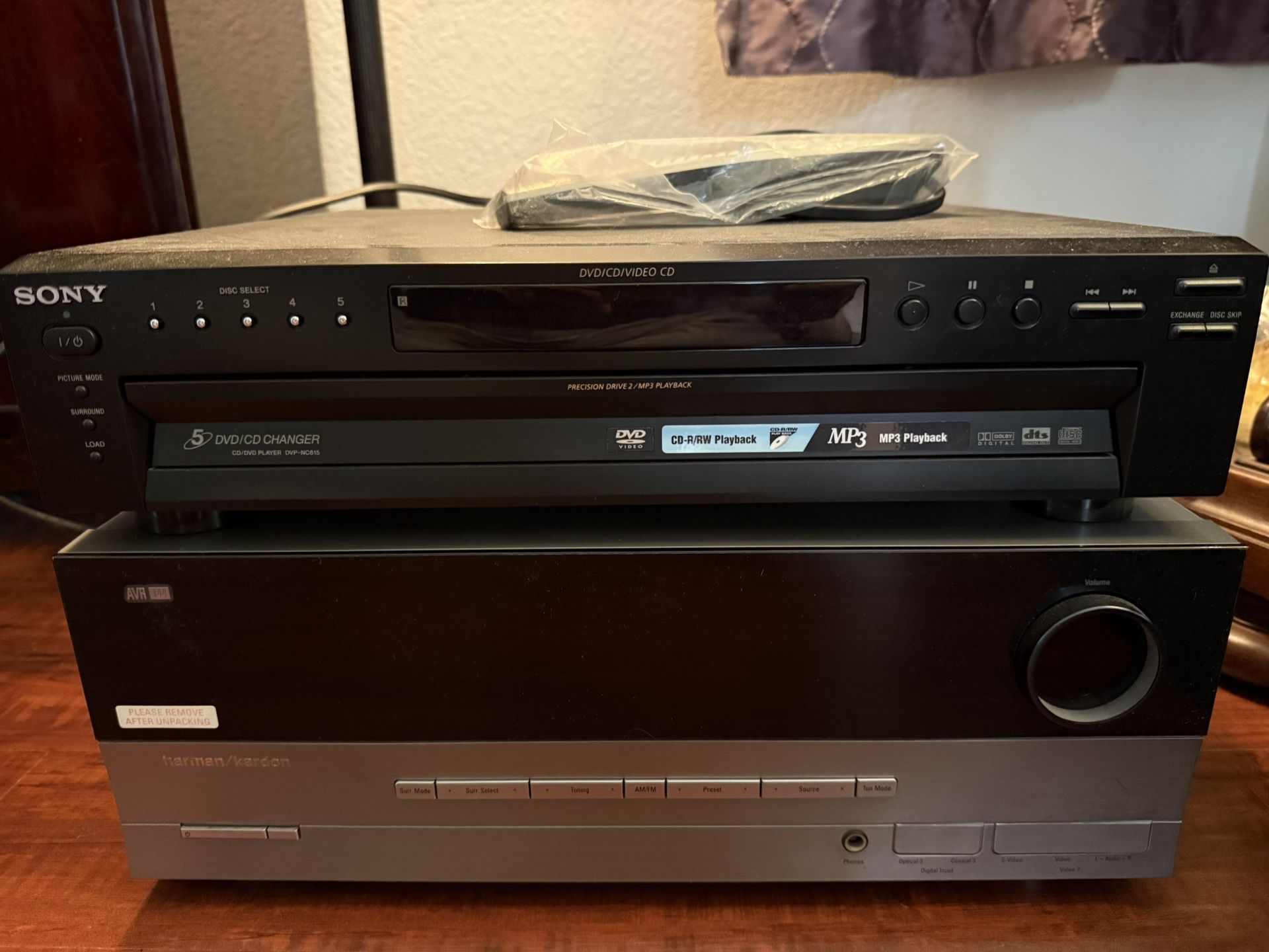 Harmon Kardon HT Receiver & Sony DVD Changer