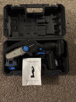 Brookstone Mini Lithium Electric Chainsaw with Case