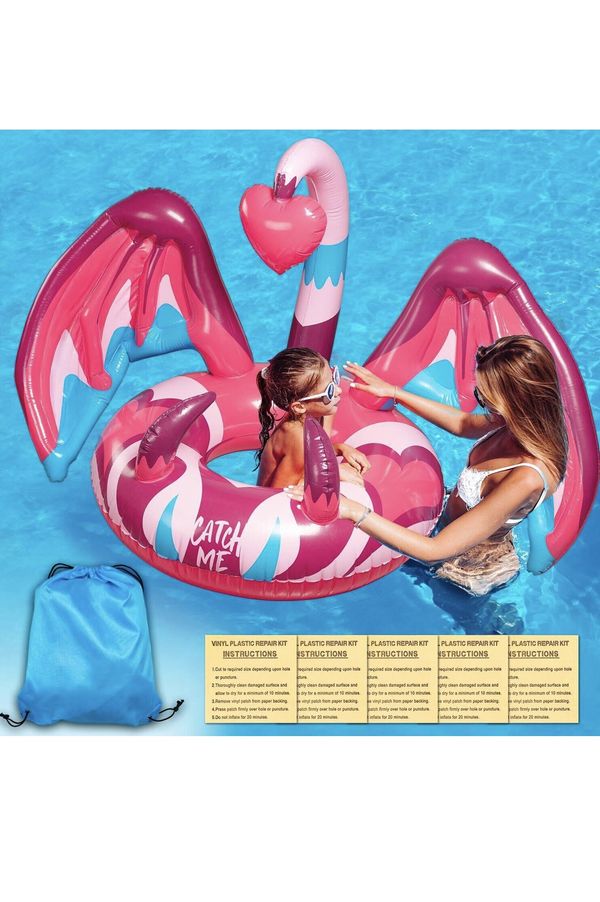 GiBot Pool Inflatable Float Raft,Bachelorette Party Tube Toy with Unique Imp Wings Decorations