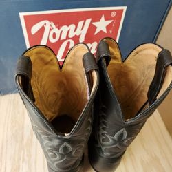 Tony Lama Men's 8.5 B Boots Black Leather Style H1561L