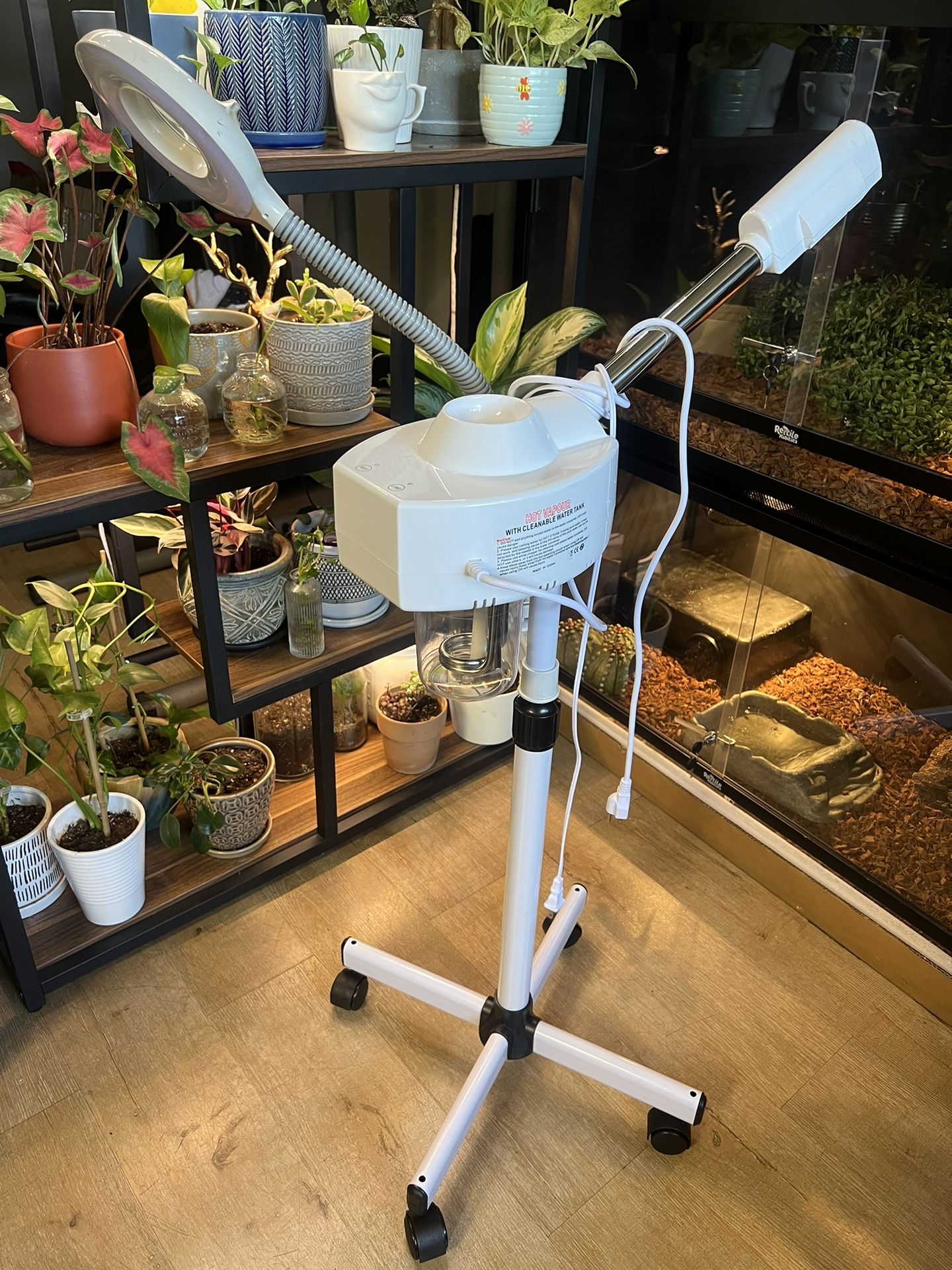 Facial Steamer On Wheels For Personal Home Salon Spa Skin Cleaning