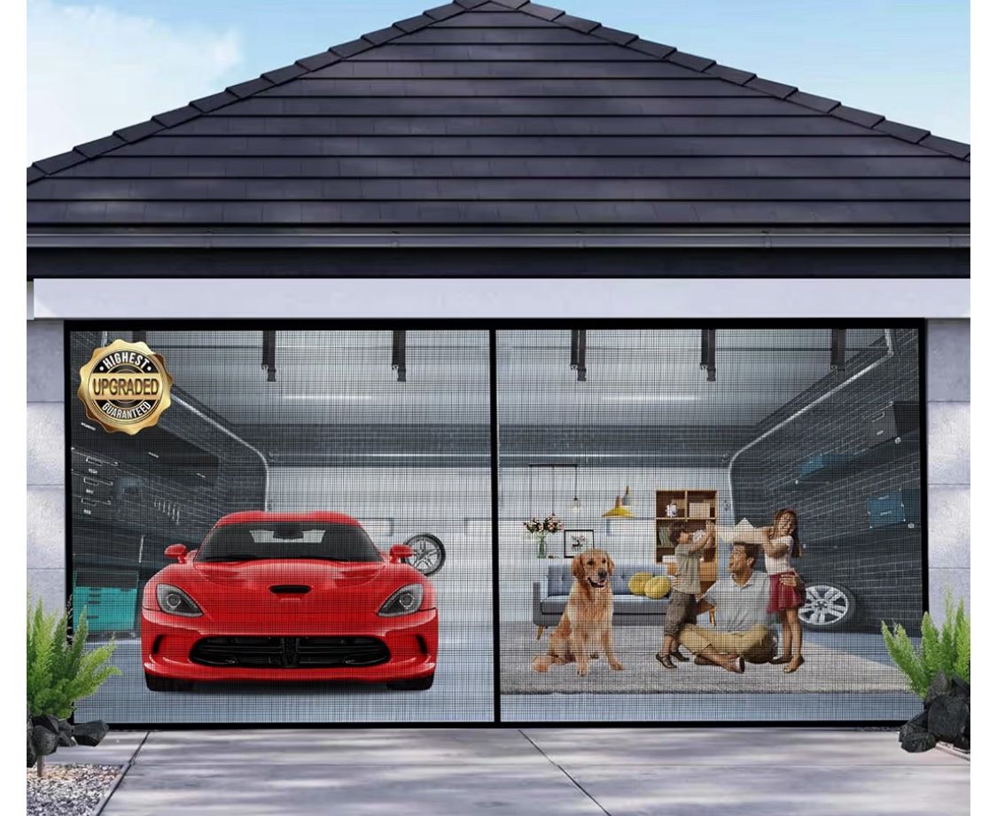 Garage Door Screen for 2 Car Garage