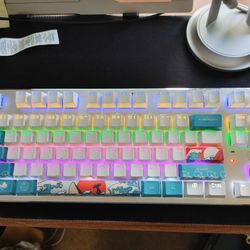 Xingmeng RF912D RGB 87-key mechanical gaming keyboard - Cherry Blue Switches