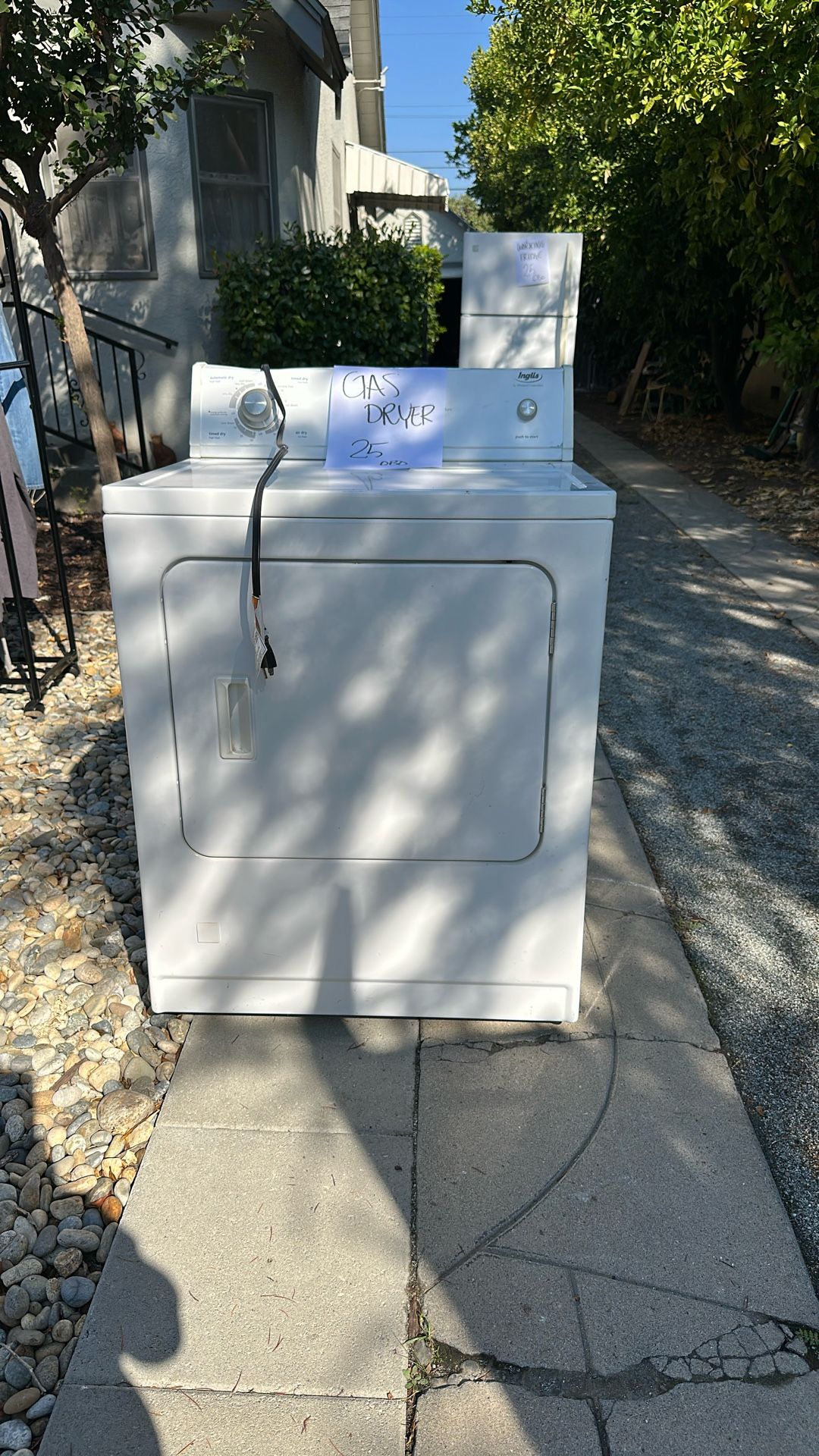 Gas Dryer And Refrigerator 
