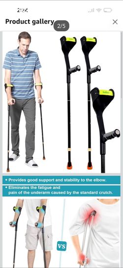 New Adjustable height, folding forearm crutches