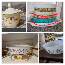 Vintage Pyrex Glasbake Halls Sugar Bowl 