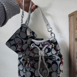 coach bucket bag with wallet 