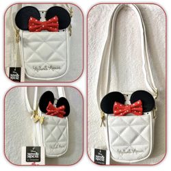 NWT Minnie Mouse Disney Quilted Crossbody Bag/ Purse/ Phone Holder