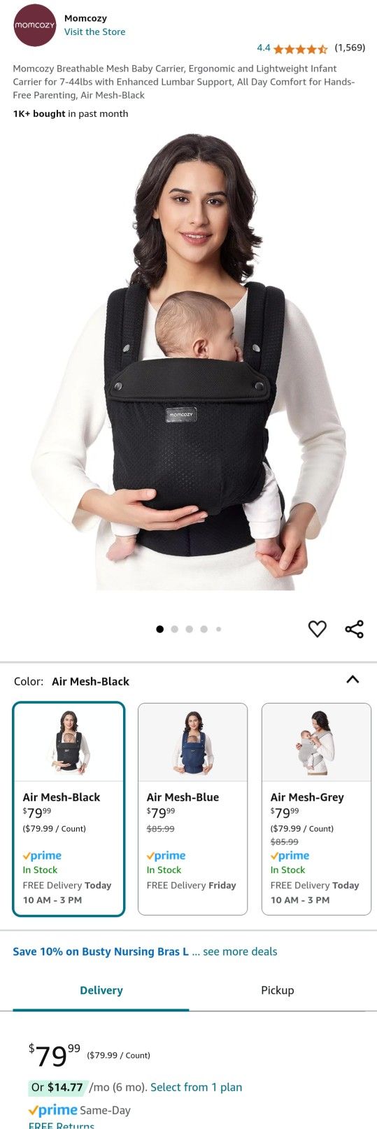 Momcozy Baby Carrier BLACK