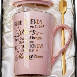 Best Friend 14oz Coffee Mug Set Gifts Pink