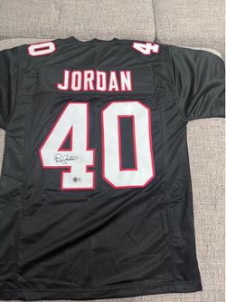 Brian Jordan Signed Autograph Custom Jersey - Beckett Coa - Atlanta Falcons