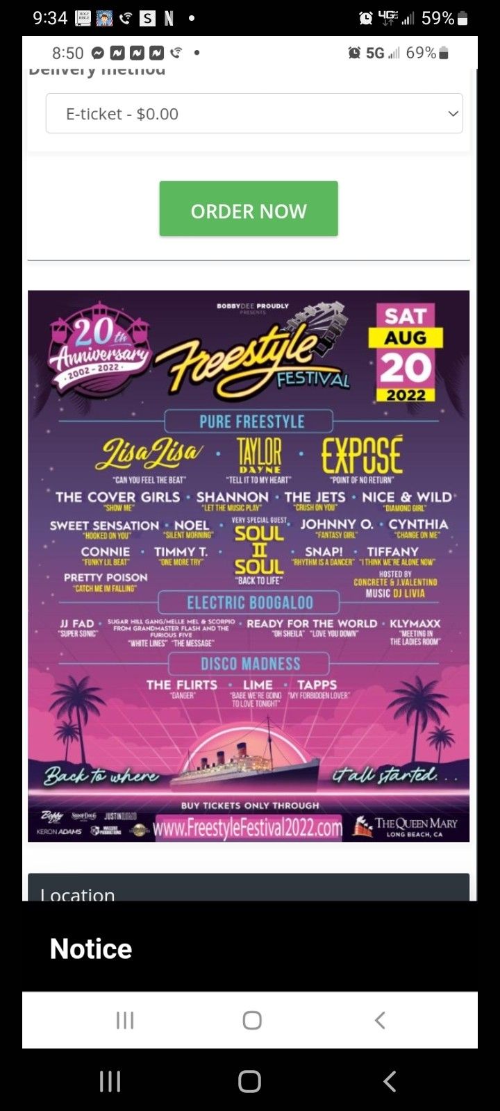 Freestyle Ticket Paid 500 Would Sell For All 4 Tickets 400.