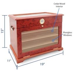 Novalife Display-Top Cigar Humidor