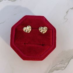 14k Heart Earrings
