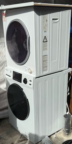 120v stackable washer/dryer working great