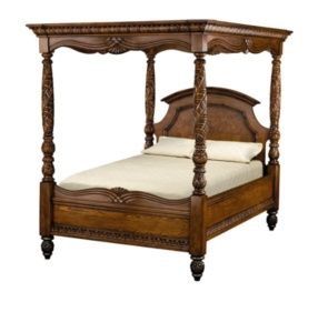 American Signature West Indies Collection Queen Canopy Bed