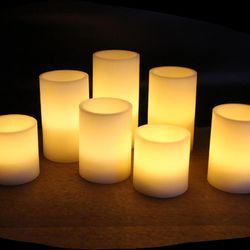 Seven Piece Flameless LED Wax Candles