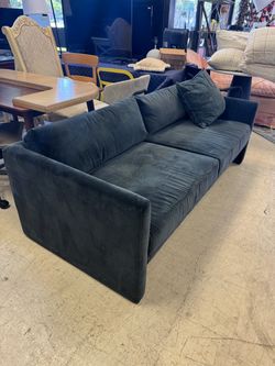 Dark Teal Velvet 3-Seat Sofa