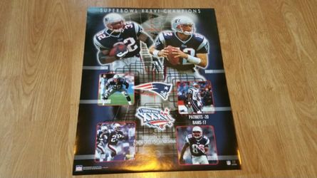 Tom Brady New England Patriots Super Bowl Poster