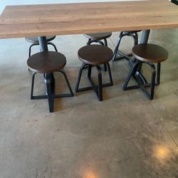 Industrial Table And Stools
