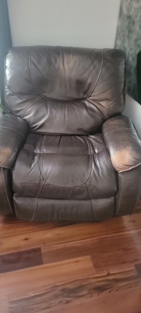 Oversized Leather Recliner