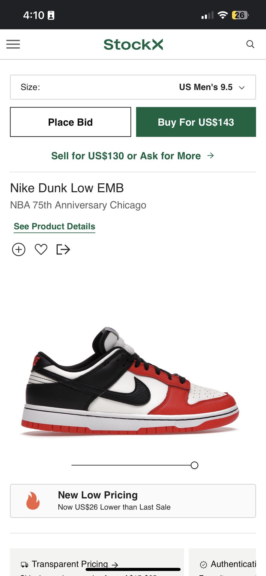 Nike Dunk Low Emb Nba 75th Anniversary Brooklyn Nets Size 9.5 for Sale in  New York, NY - OfferUp